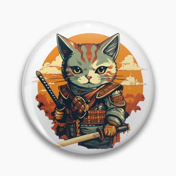 Item preview, cat in armor art designed and sold by printiesart.