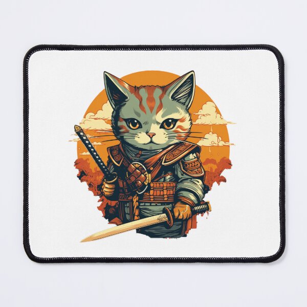 Item preview, cat in armor art designed and sold by printiesart.