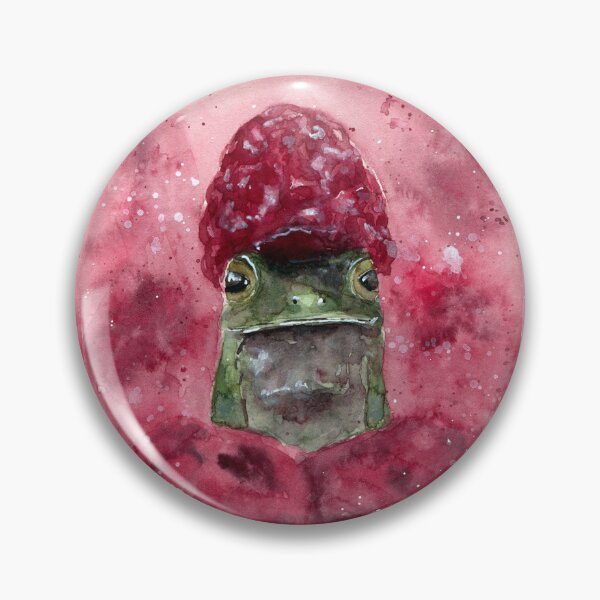 Item preview, Frog Hiding in Raspberries - Watercolor Painting designed and sold by Pattokarts.