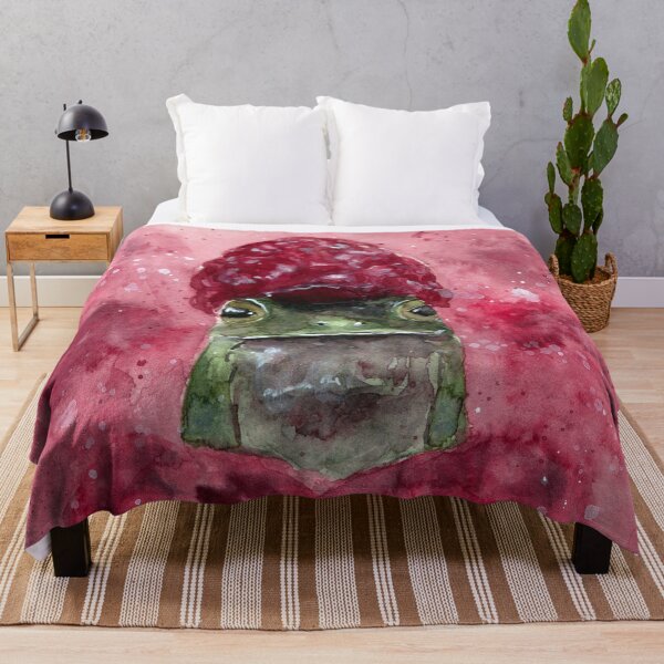 Item preview, Frog Hiding in Raspberries - Watercolor Painting designed and sold by Pattokarts.