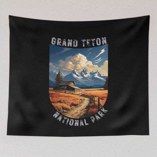 Item preview, Grand Teton National Park Wyoming Art Deco designed and sold by Doctrine-Design.