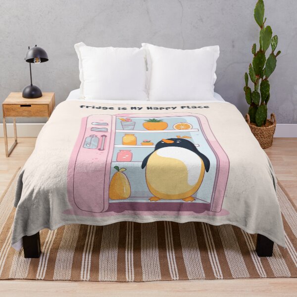 Item preview, Fridge is My Happy Place, Cute Penguin in Fridge designed and sold by The Society Aesthetic.