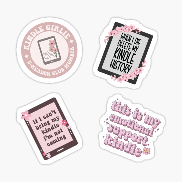 4 Pack Book Lover Sticker Bookish Vinyl Laptop Decal Booktok Gift Journal  Reading Present Smut Library Spicy Reader Read Dark Romance Spicy Book  Kindle History Emotional Support Kindle Kindlr Girlie Sticker for