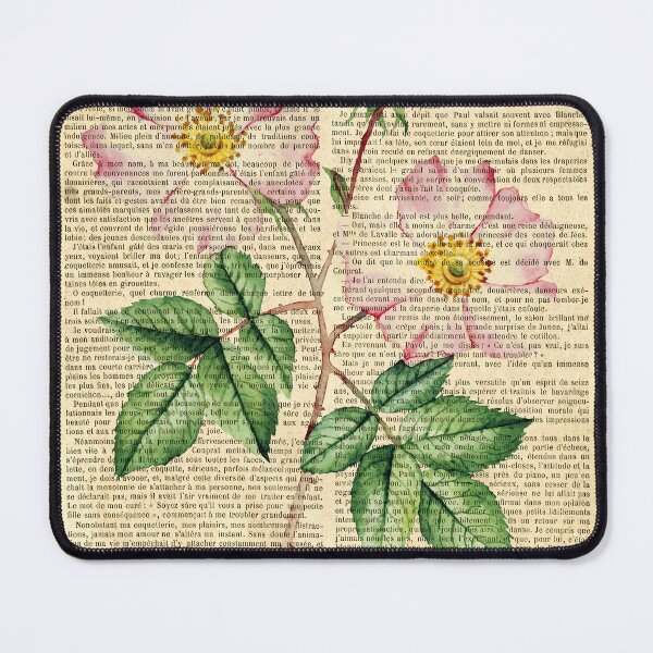 Item preview, Botanical print, on old book page - dogrose designed and sold by Art by Lilia.