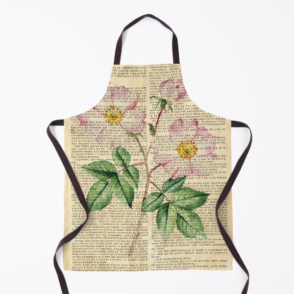 Item preview, Botanical print, on old book page - dogrose designed and sold by Art by Lilia.