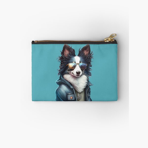 Item preview, Cute Collie wearing a denium jacket and sunglasses. designed and sold by HouseOfRosy.