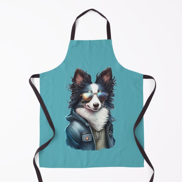Item preview, Cute Collie wearing a denium jacket and sunglasses. designed and sold by HouseOfRosy.