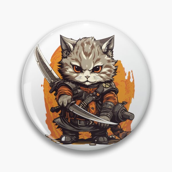 Item preview, cat in armor art designed and sold by printiesart.