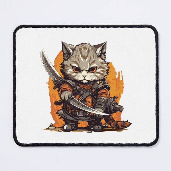 Item preview, cat in armor art designed and sold by printiesart.