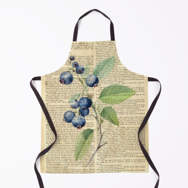Item preview, Botanical print, on old book page - blueberry designed and sold by Art by Lilia.