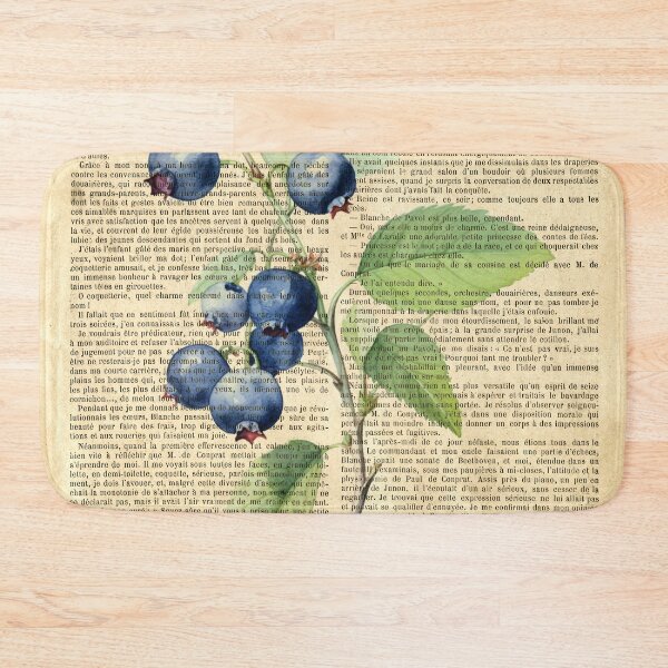 Item preview, Botanical print, on old book page - blueberry designed and sold by Art by Lilia.