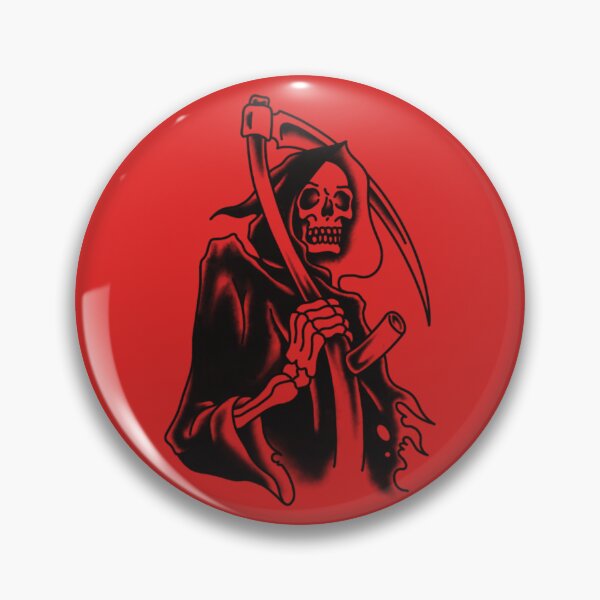 Item preview, Traditional Reaper Tattoo Sticker designed and sold by BobCatchpole.