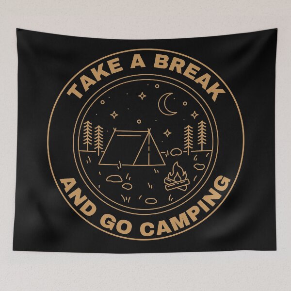Item preview, Camping outdoor mountain hiking - campfire - Camper travel design designed and sold by Uplife-MyStore.