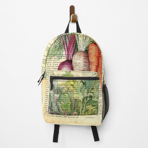 Item preview, Botanical print, on old book page - garden vegetables designed and sold by Art by Lilia.