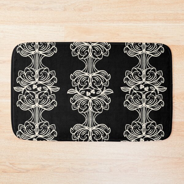 Item preview, French Country Floral Stripe Cream on Black designed and sold by Christine Philbrick.