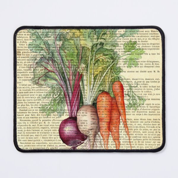 Item preview, Botanical print, on old book page - garden vegetables designed and sold by Art by Lilia.