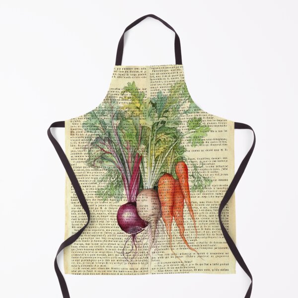 Item preview, Botanical print, on old book page - garden vegetables designed and sold by Art by Lilia.