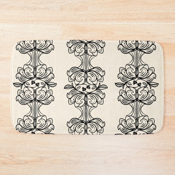 Item preview, French Country Floral Stripe Black on Cream designed and sold by Christine Philbrick.