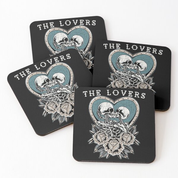 Item preview, The Lovers, Old School, Neo Traditional, Roses / Kissing Skeletons designed and sold by Proverbial Wisdom Design.