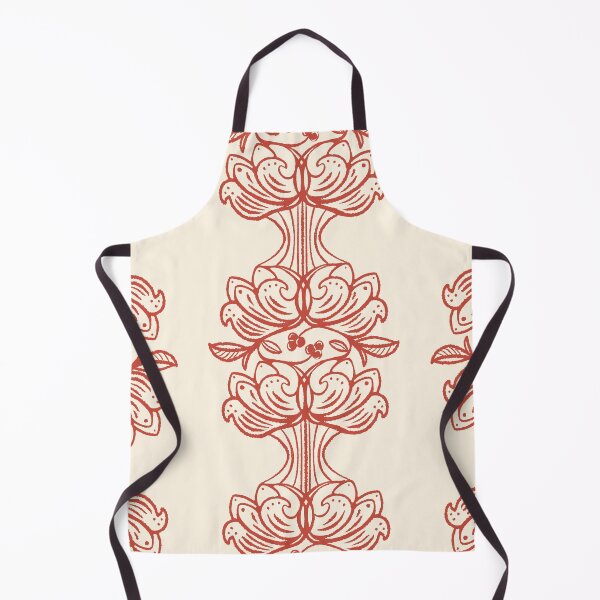 Item preview, French Country Floral Stripe Red on Cream designed and sold by Christine Philbrick.