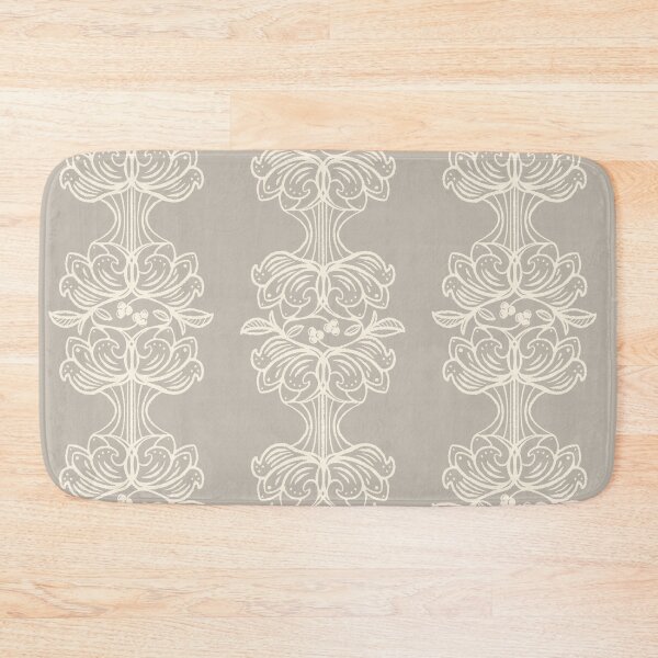 Item preview, French Country Floral Stripe Cream on Taupe designed and sold by Christine Philbrick.