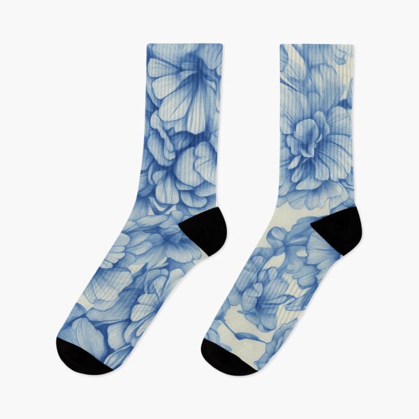 Item preview, Blue Botanical Floral Pattern designed and sold by RossWilson12.