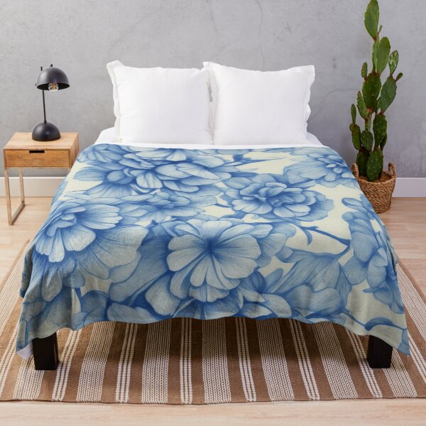 Item preview, Blue Botanical Floral Pattern designed and sold by RossWilson12.