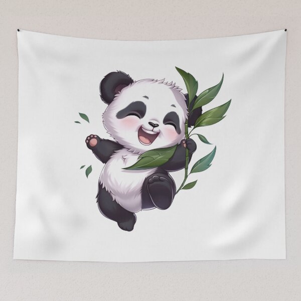 Item preview, Happy Baby Panda - Tiny and Mischievous Charm designed and sold by PaintbrushPlace.