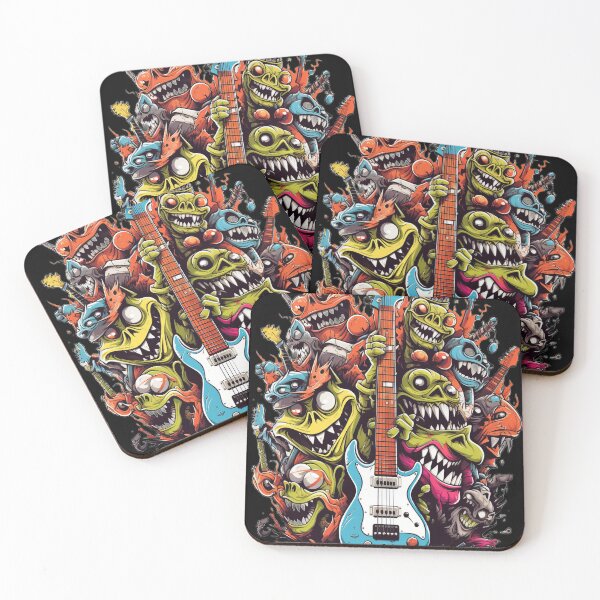 Item preview, Monsters of Rock and Roll for Music enthusiasts Funny clipart Musicians Lovers festivals #7 designed and sold by emaga.