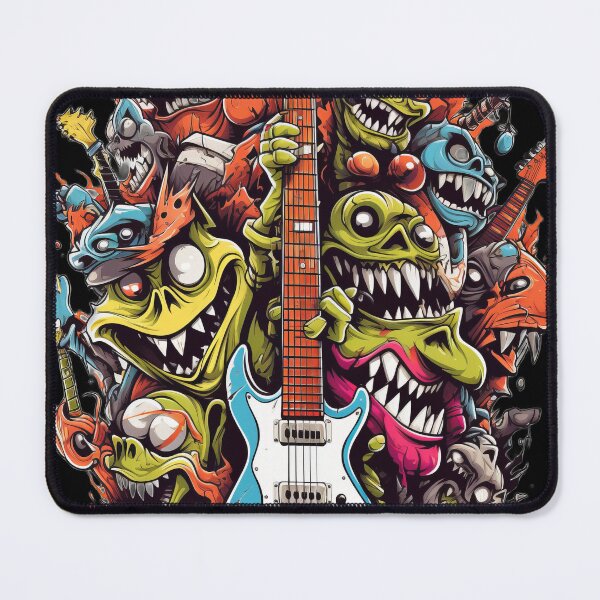 Item preview, Electric Guitar Monster - Loud Rock and Roll Art designed and sold by Emaga Digital Studio.