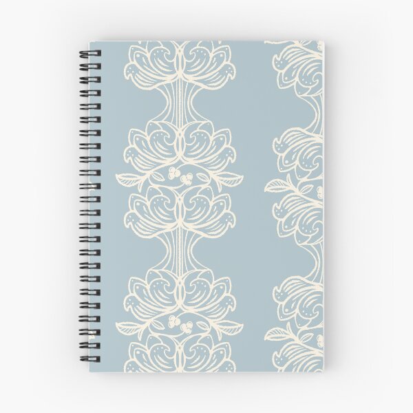 Item preview, French Country Floral Stripe Cream on Blue designed and sold by Christine Philbrick.