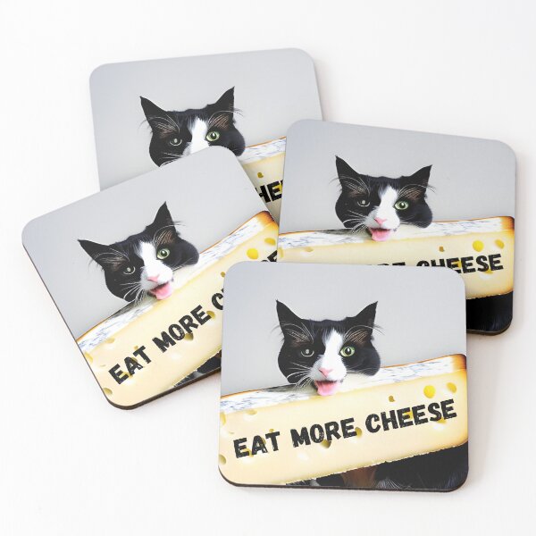 Item preview, eating cheese is a sin cat with head in cheese.  designed and sold by Socool101.