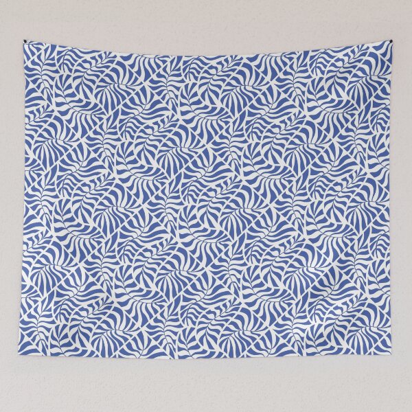 Item preview, Tropical Leaves Navy Blue Pattern designed and sold by KooKooRuz.