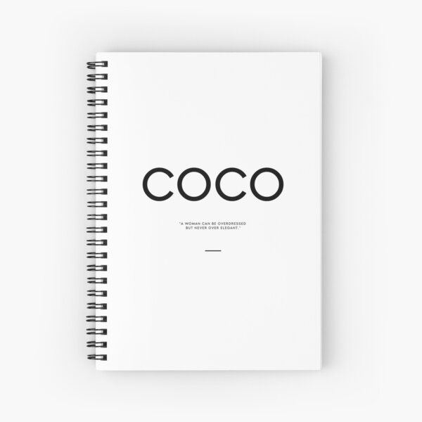 Color coco chanel quote Spiral Notebook for Sale by