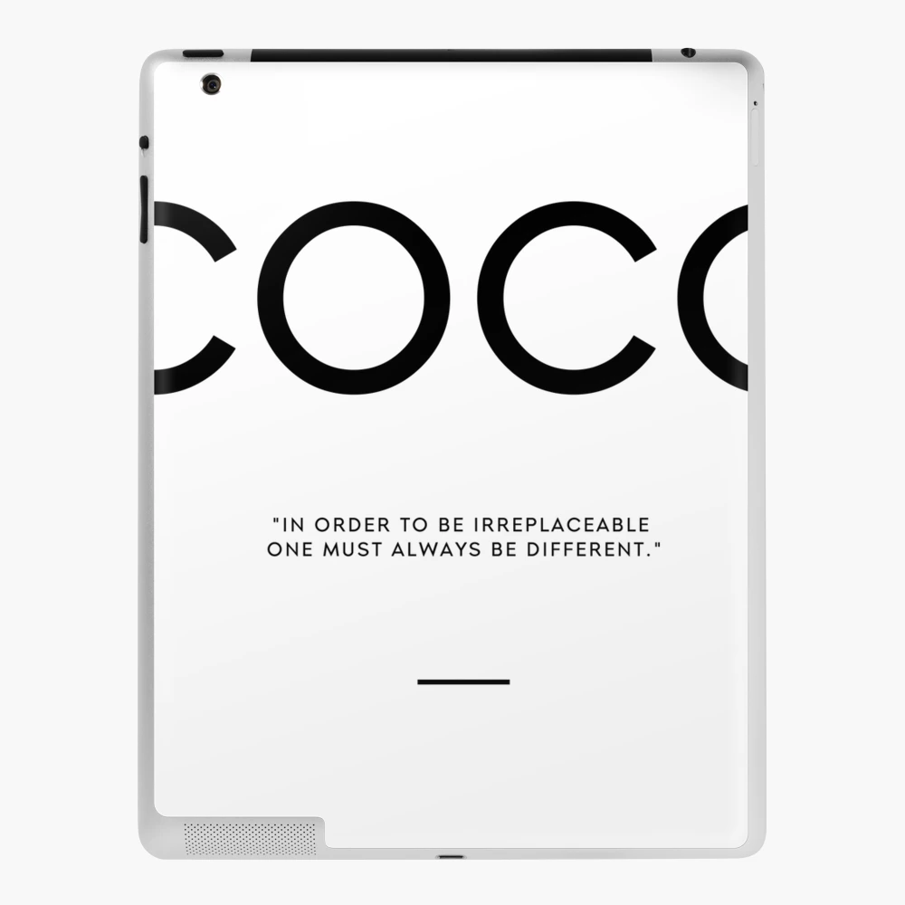 coco chanel irreplaceable quote iPad Case & Skin for Sale by