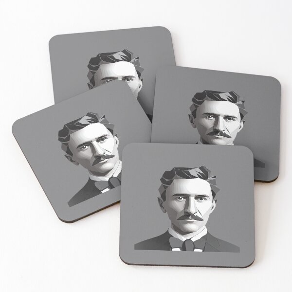 Item preview, Nikola Tesla BW (Gray BG) designed and sold by PolygonXYZ.