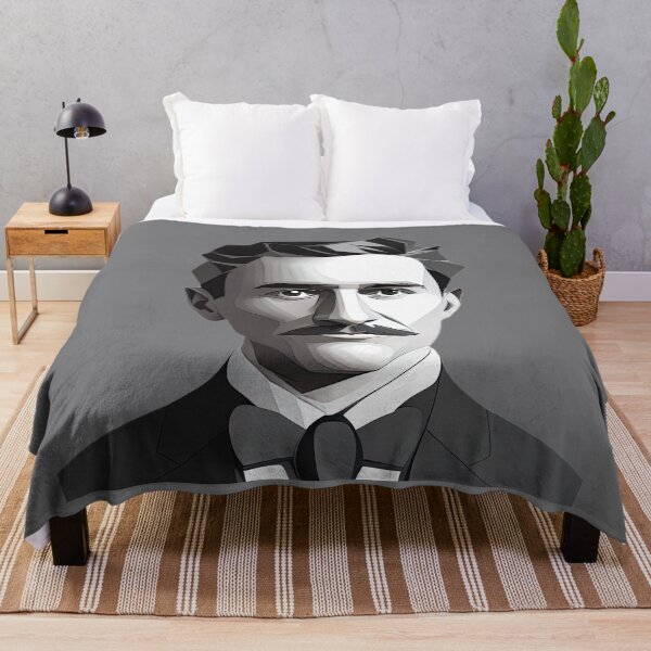 Item preview, Nikola Tesla BW (Gray BG) designed and sold by PolygonXYZ.