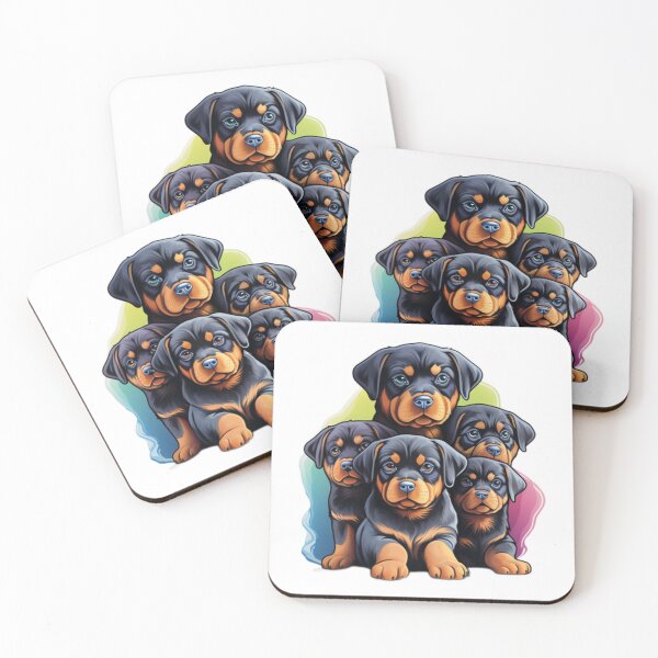 Item preview, Five Adorable and Sweet Rottweiler Puppies designed and sold by CatDogBin.