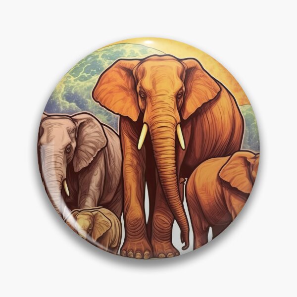 Item preview, Flaming sun with elephants designed and sold by abmkf.