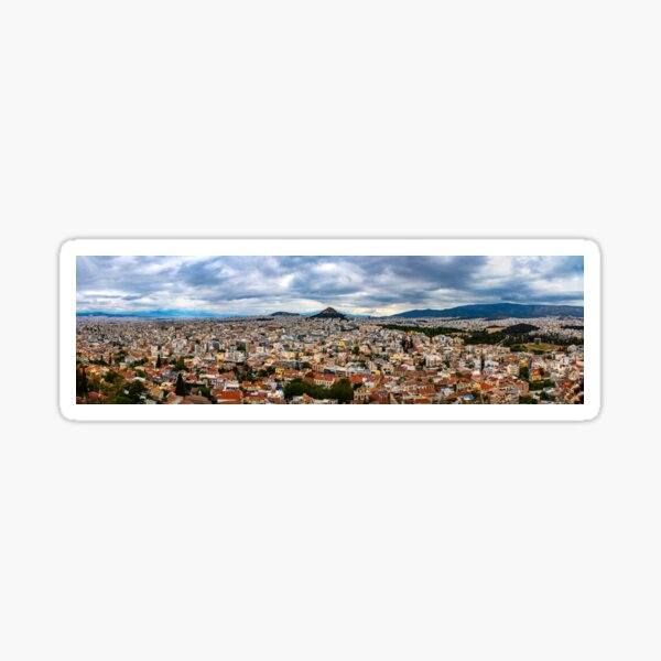 Aperçu de l'œuvre Athènes colorée sous un ciel agité créée et vendue par Brian Shaw.