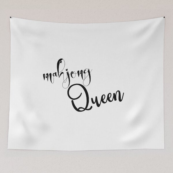 Item preview, mahjong queen - callygraphic font with hearts, girly, lovely, feminine designed and sold by EmeraldeaArt.