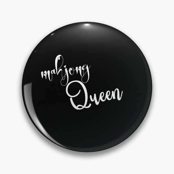 Item preview, mahjong queen - callygraphic white font with hearts, girly, lovely, feminine designed and sold by EmeraldeaArt.
