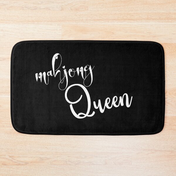 Item preview, mahjong queen - callygraphic white font with hearts, girly, lovely, feminine designed and sold by EmeraldeaArt.