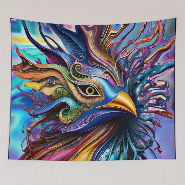 Item preview, trippy bird designed and sold by clarazen.
