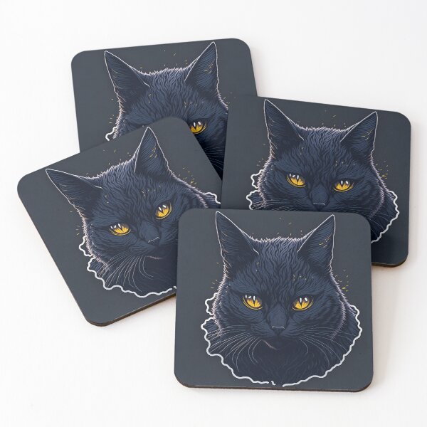 Item preview, Eyes of Amber: The Mysterious Charm of a Black Cat's Gaze! designed and sold by MeowtifullyCute.