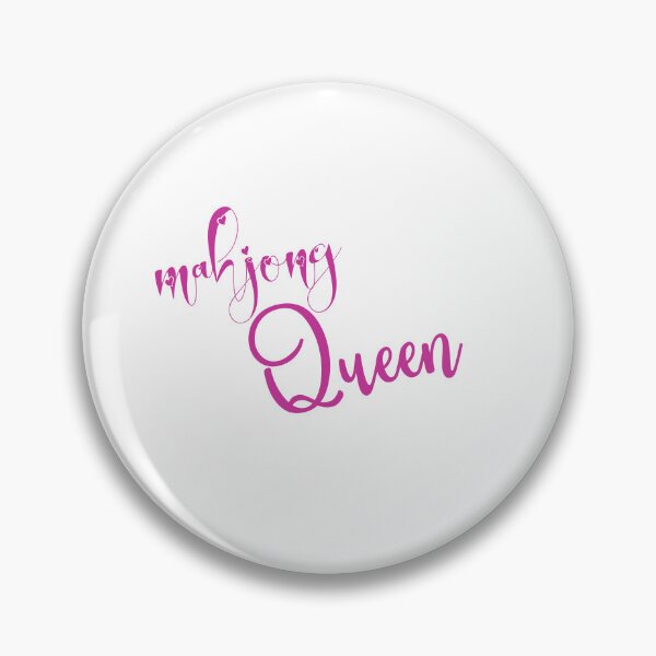 Item preview, mahjong queen - callygraphic pink font with hearts, girly, lovely, feminine designed and sold by EmeraldeaArt.