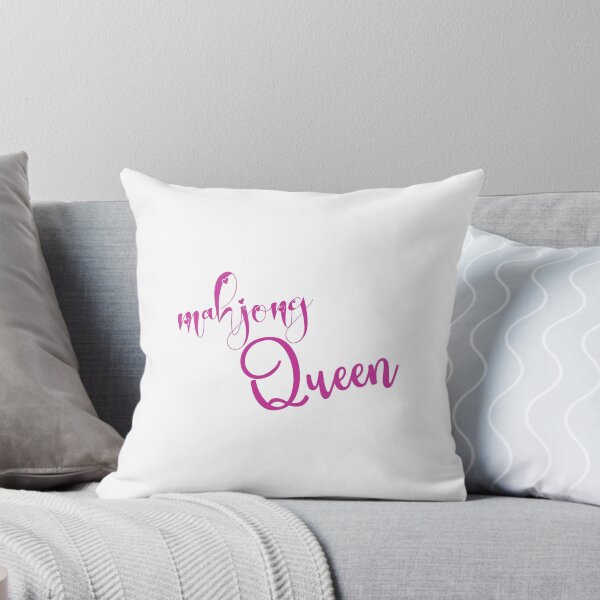 Item preview, mahjong queen - callygraphic pink font with hearts, girly, lovely, feminine designed and sold by EmeraldeaArt.