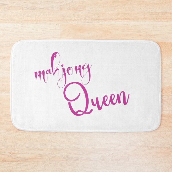 Item preview, mahjong queen - callygraphic pink font with hearts, girly, lovely, feminine designed and sold by EmeraldeaArt.