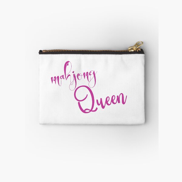 Item preview, mahjong queen - callygraphic pink font with hearts, girly, lovely, feminine designed and sold by EmeraldeaArt.