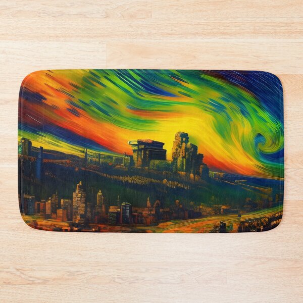 Item preview, Aurora Borealis Over Apocalyptic Landscape, impasto, Ai Generated Art  designed and sold by ACC .